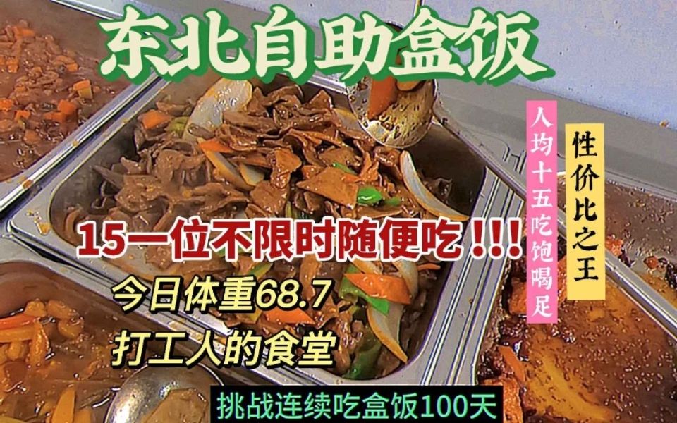 挑战连续吃自助盒饭100天 第十七天 福记营养自助快餐 15一位哔哩哔哩bilibili