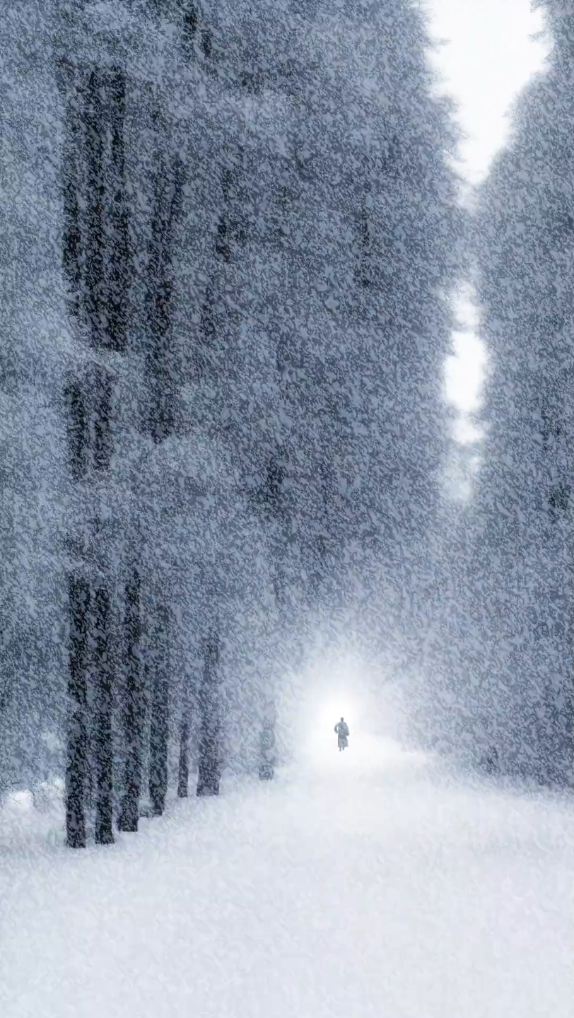 "#唯美意境 #治愈系风景 #踏雪而行 #孤独的灵魂