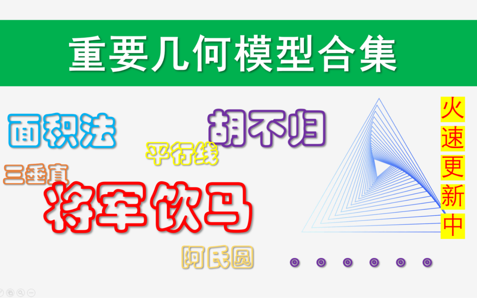 [图]初中重要几何模型合集——初中必会的几何模型——中考平面几何模型（更新中）