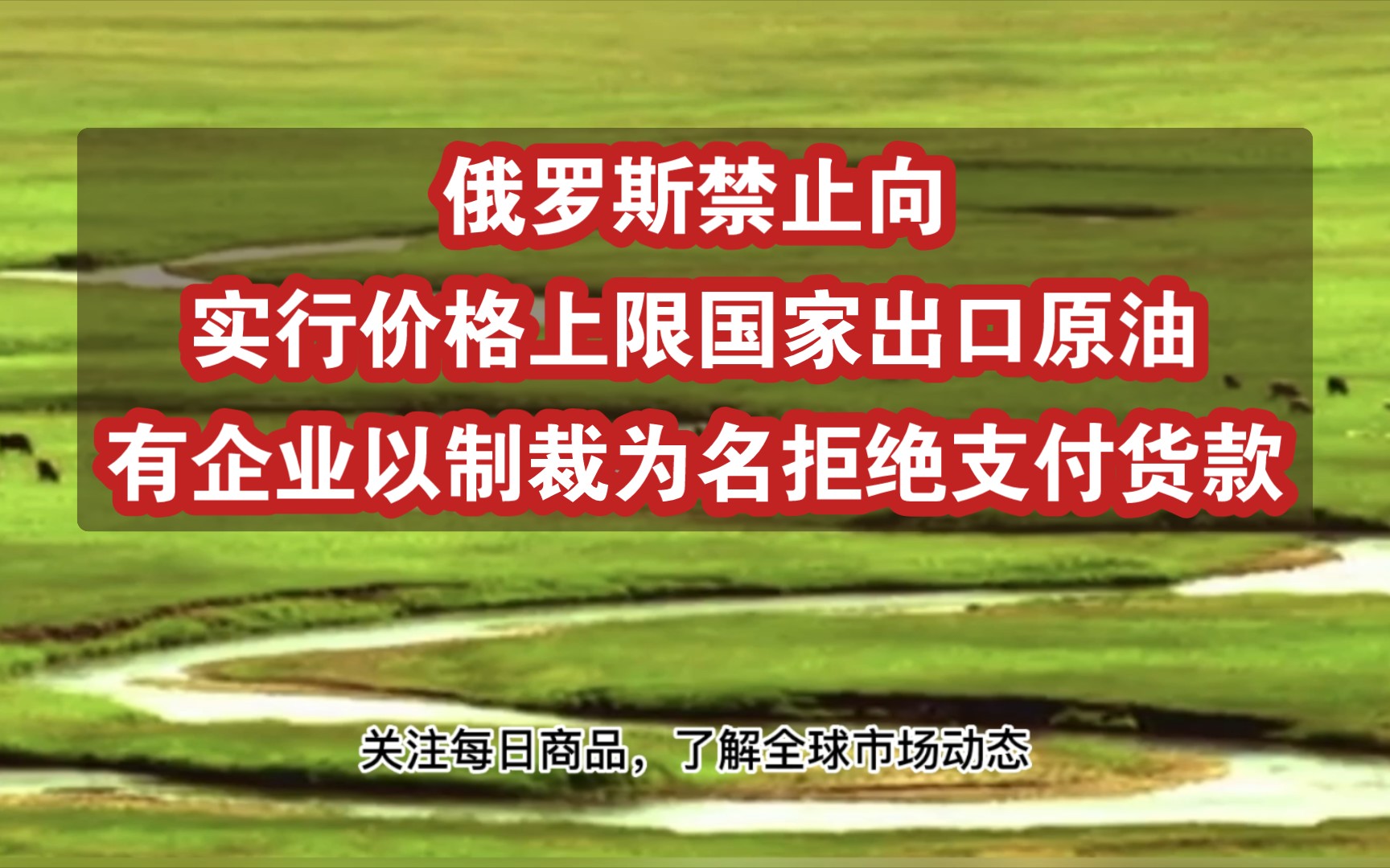 俄罗斯正式禁止向实行价格上限的国家出口原油,已经有企业开始以制裁为名拒绝支付货款哔哩哔哩bilibili