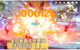 【原神】全网最高大世界烟绯100万！！！