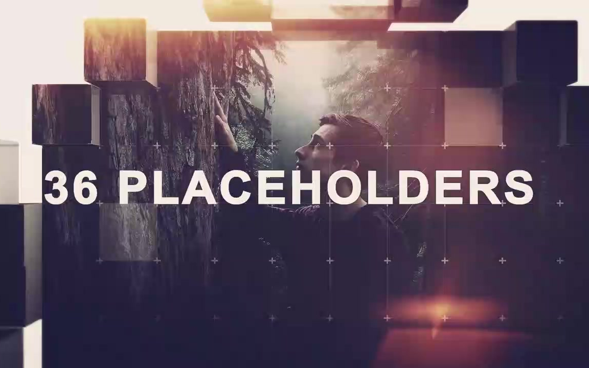 ae模板-方块拼贴文字图片快闪片头 rhythmic opener