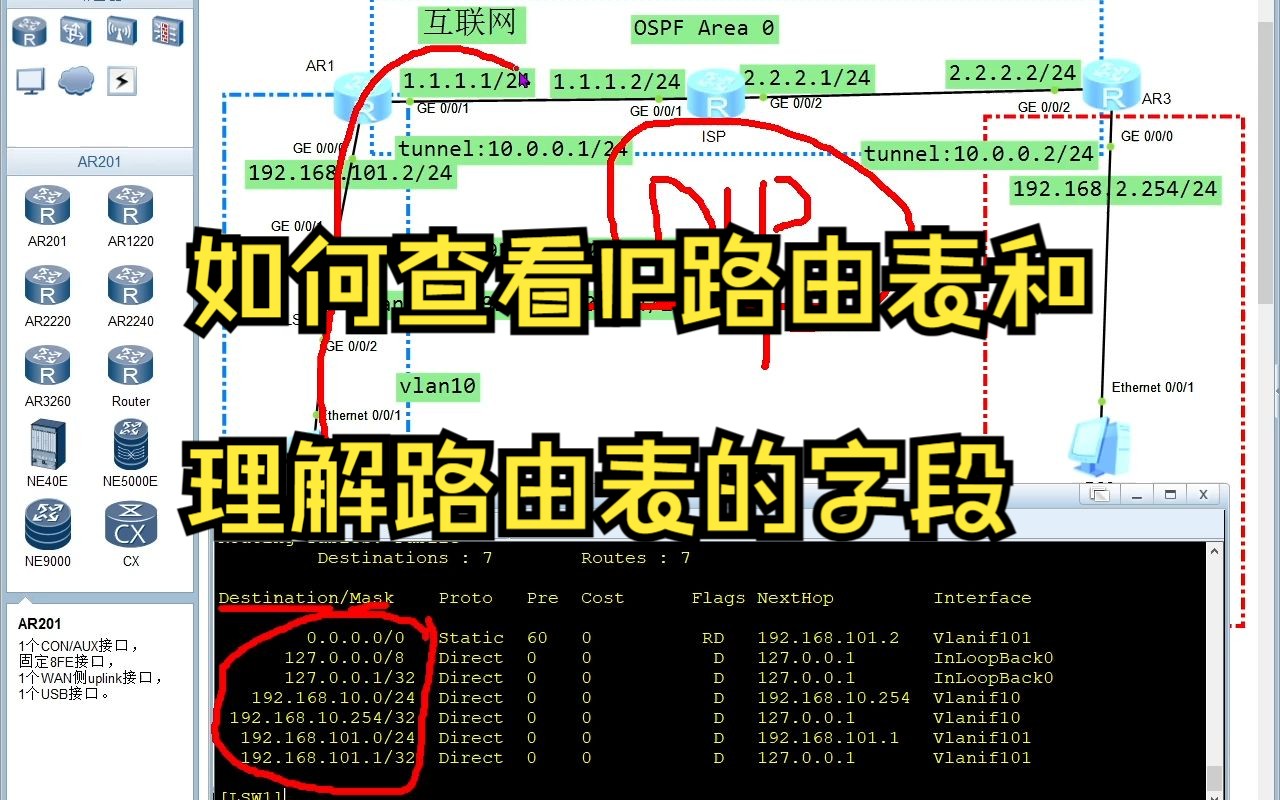 如何查看IP路由表和理解路由表的字段