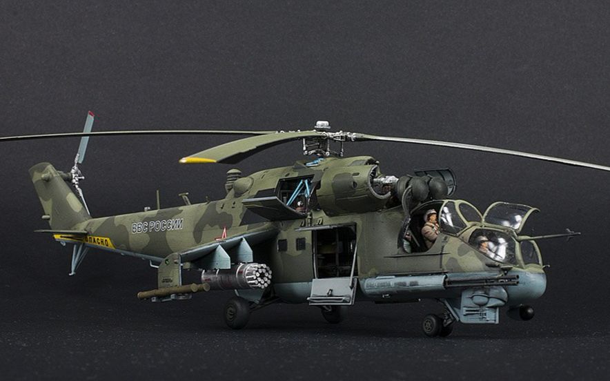 【zvezda】mi-24p 武装直升机模型制作(1/72)_哔哩哔哩_bilibili