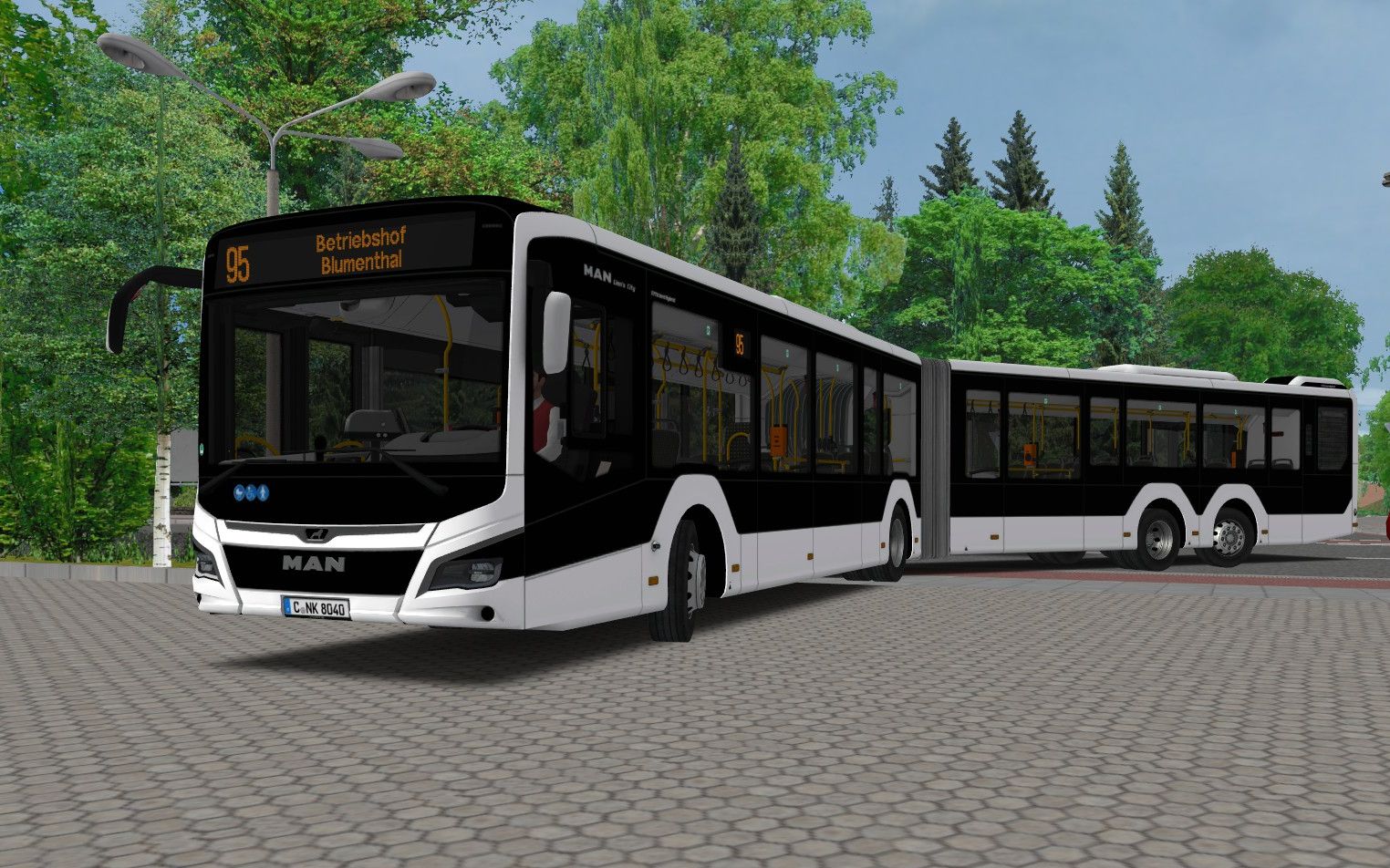 4轴man穿小路 上车先关自动启停 | 巴士模拟 2:不来梅95路