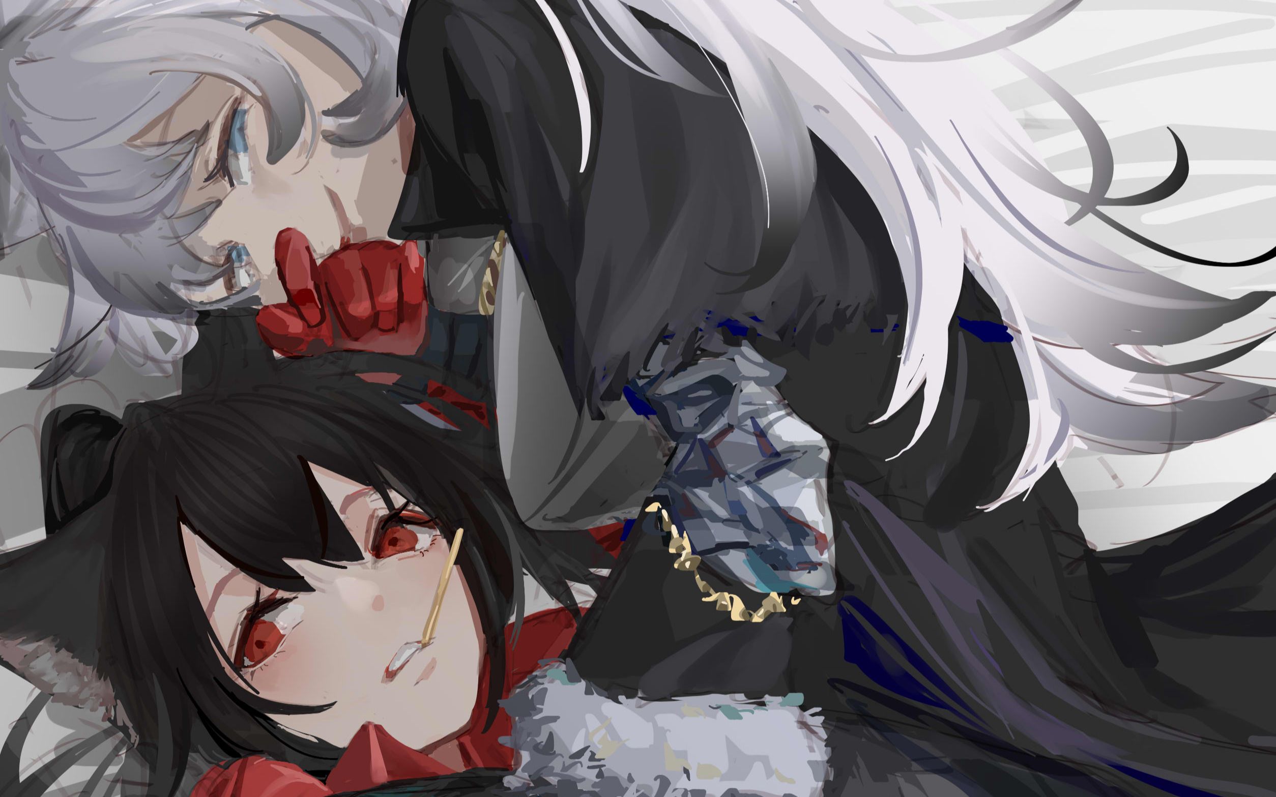 双狼组贴贴!我也想吃pokey啊