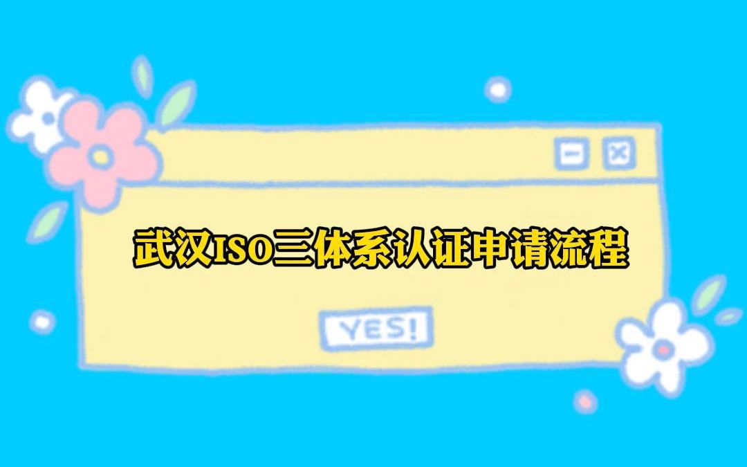 2023.11.28 武汉ISO三体系认证申请流程哔哩哔哩bilibili