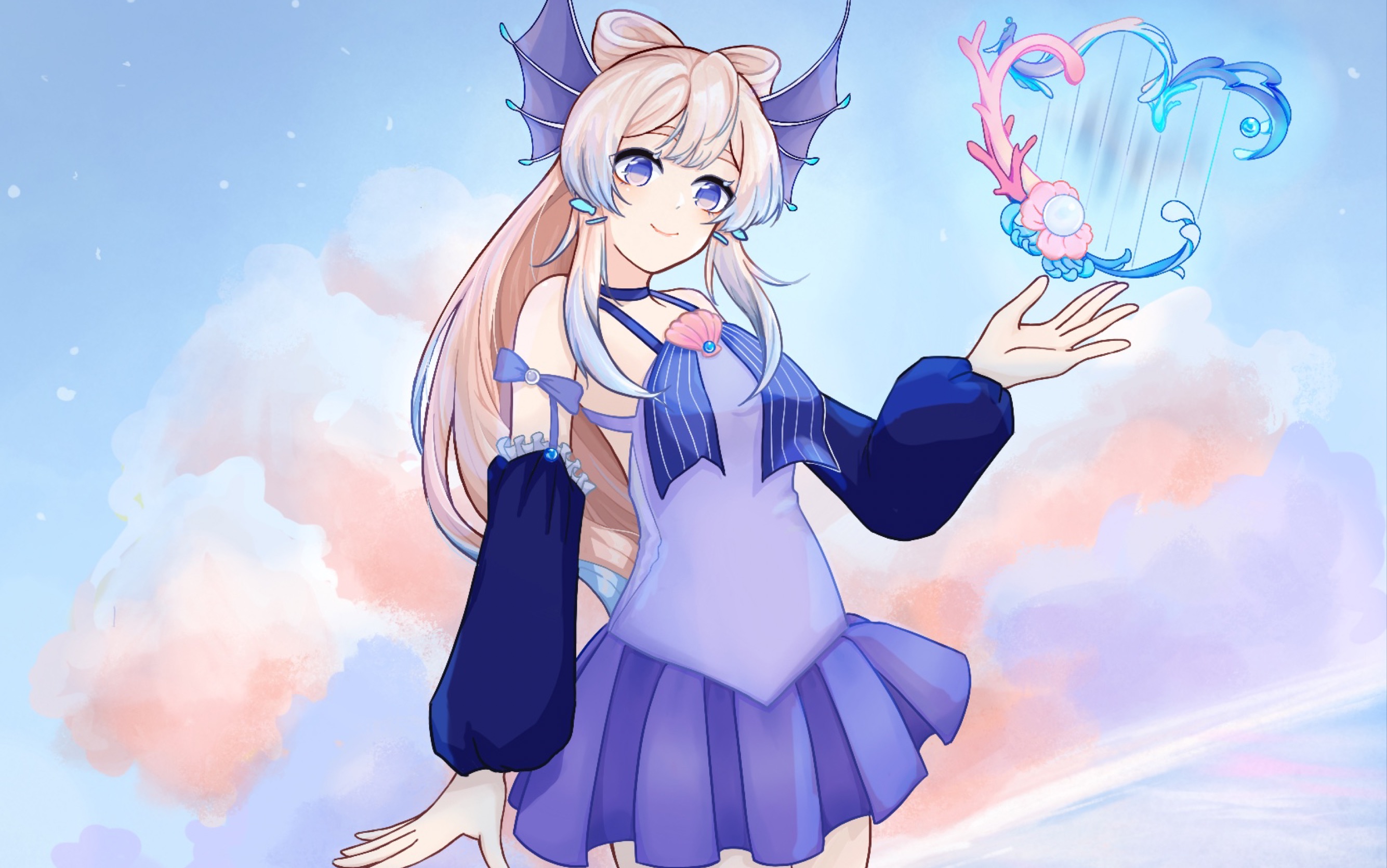 【原神】魔法少女kokomi～绘画过程