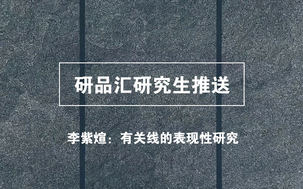 研品汇研究生推送 | 李紫煊:有关线的表现性研究哔哩哔哩bilibili