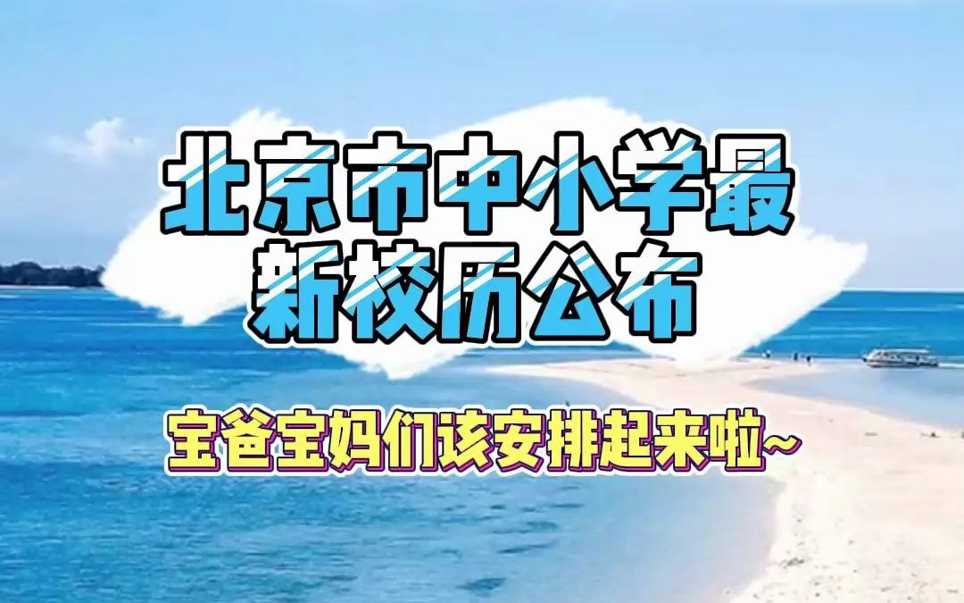 北京市最新校历哔哩哔哩bilibili