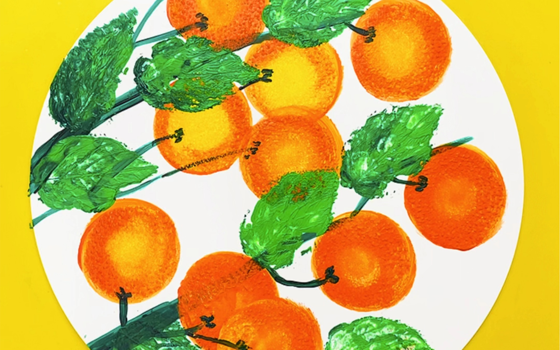 橘子作画图片