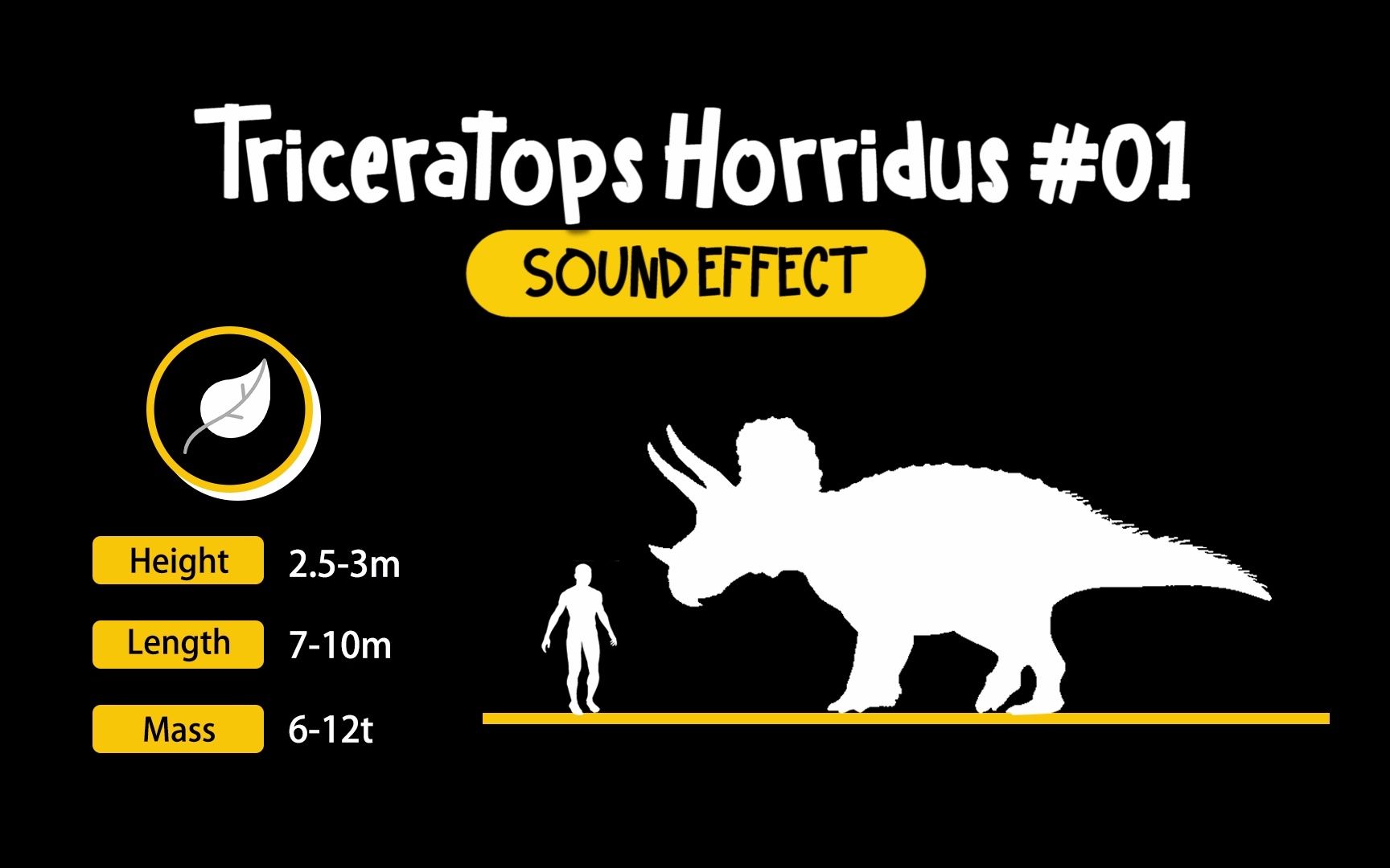 恐怖三角龙 #01 皱褶三角龙 恐龙 吼叫 叫声 动物 音效 (hq)