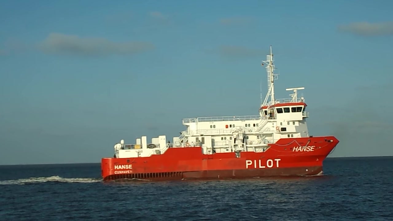领航船汉斯号抵达德国库克斯港 日期 2021 年 8 月 31 日
