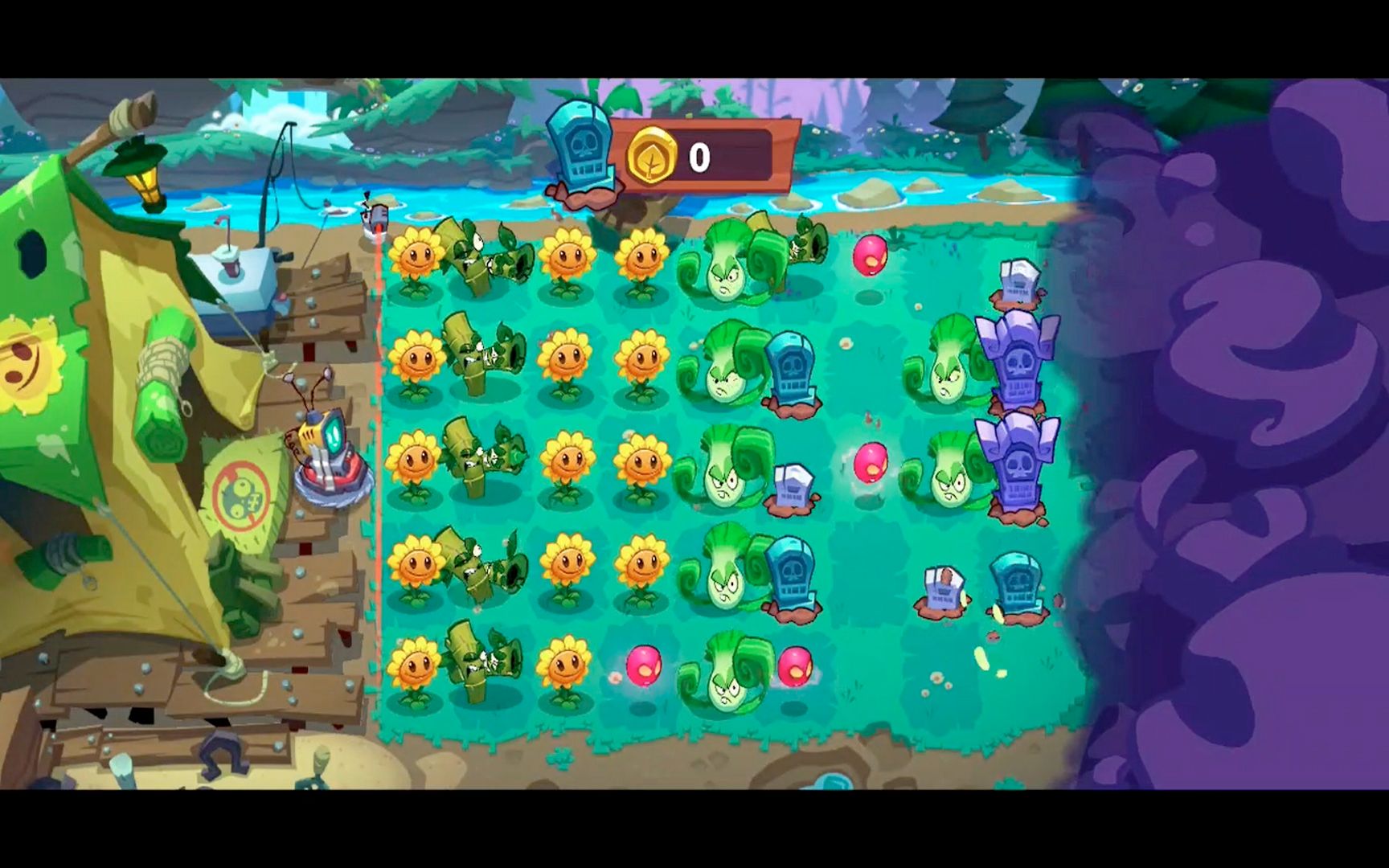 植物大战僵尸3测试版竹笋炮伤害高小鬼僵尸被轰倒