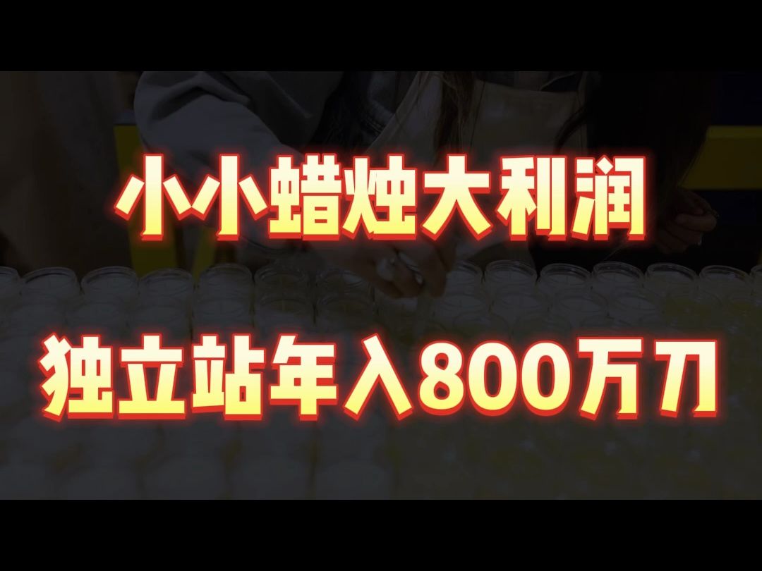 小小蜡烛大利润,独立站年入800万美刀哔哩哔哩bilibili