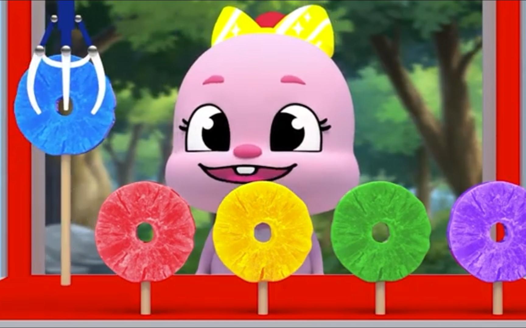 彩色水果棒棒糖抓娃娃机 | 学习颜色 | 英文儿歌童谣 | 英语启蒙