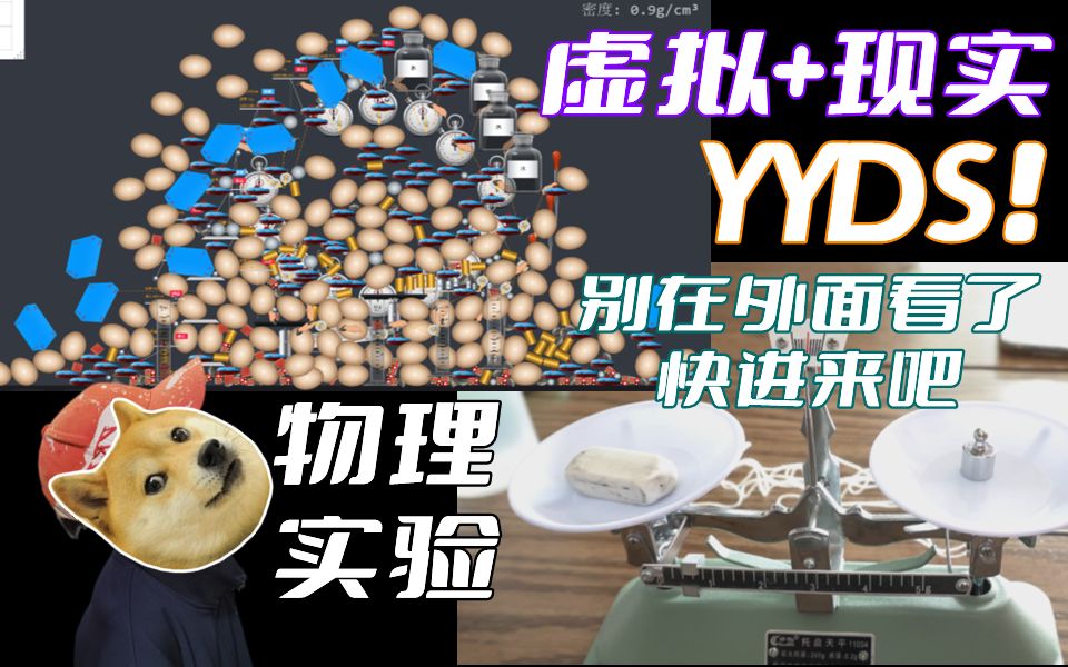 哇!现实+虚拟中的物理实验【测量物体密度】哔哩哔哩bilibili