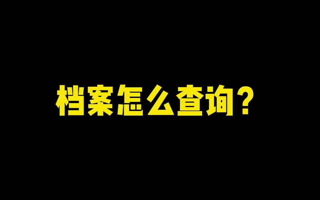 档案怎么查询?哔哩哔哩bilibili