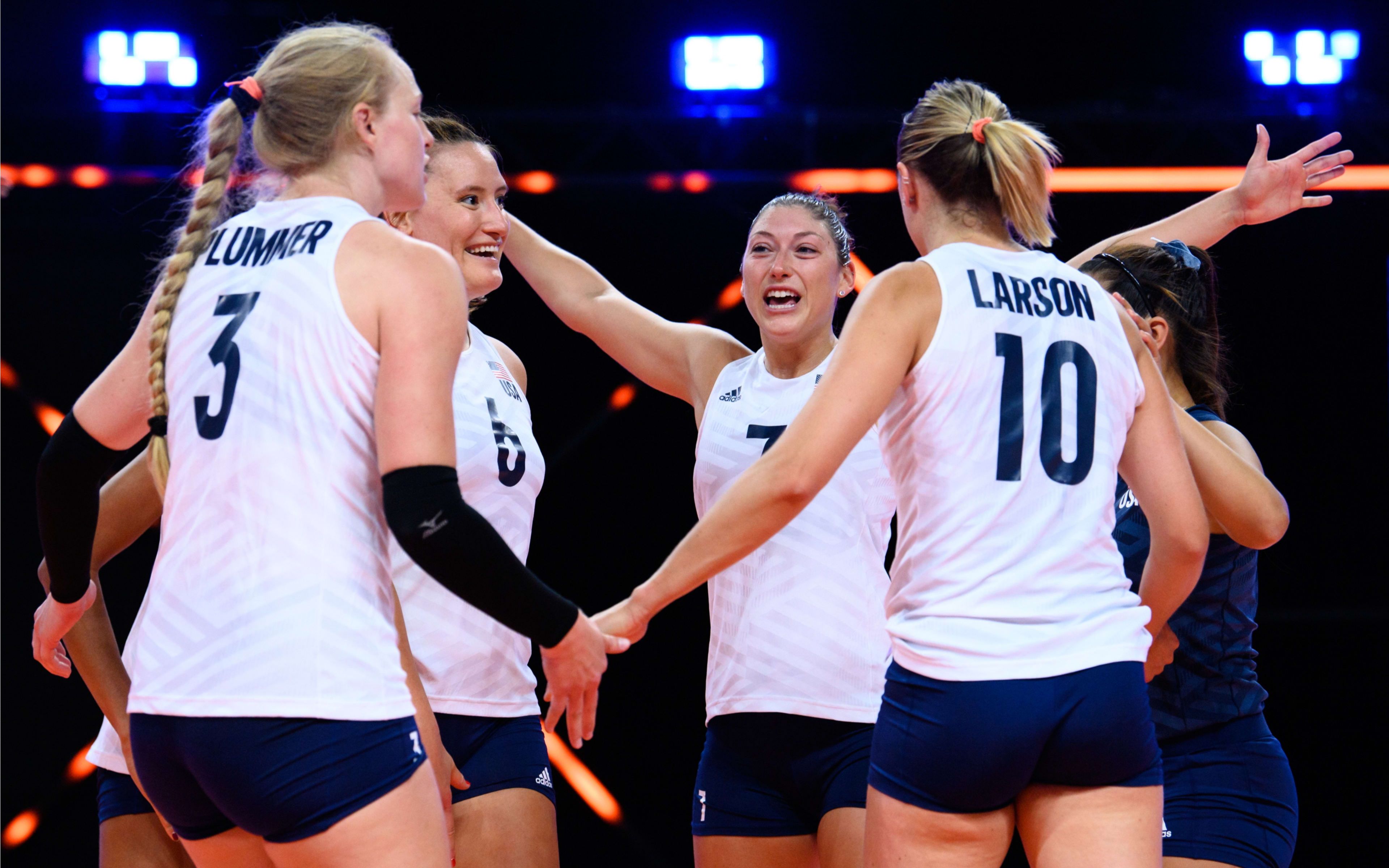 美国多米尼加2021年女排国家联赛vnl第一周