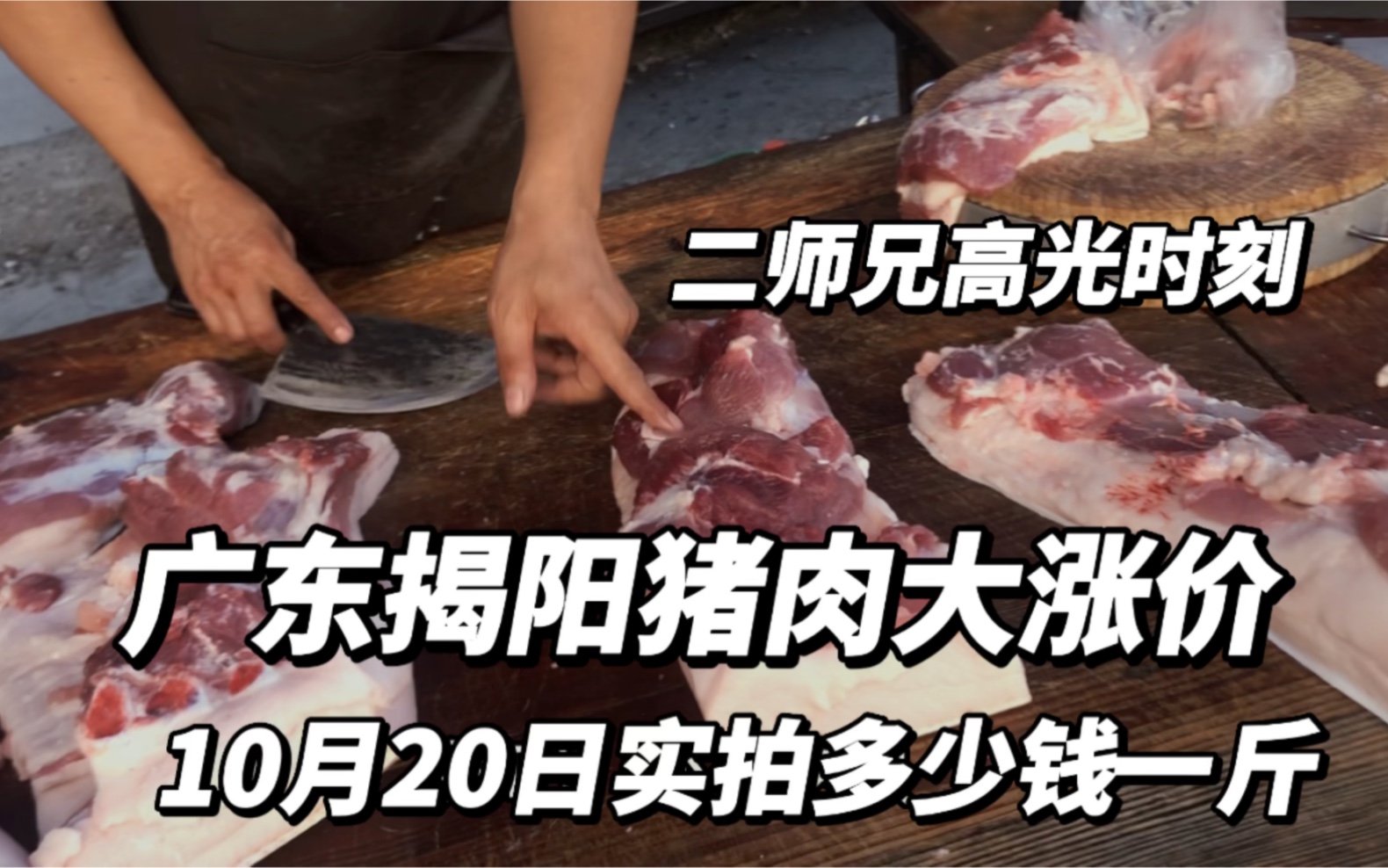 广东揭阳猪肉涨价厉害,10月20日实拍多少钱一斤,吃不起了哔哩哔哩bilibili