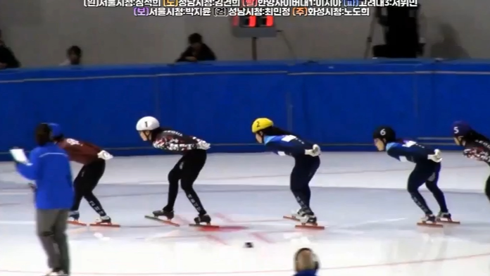 24/25赛季韩国短道速滑国选 女子1500a组决赛 沈锡溪 金建溪 崔敏静