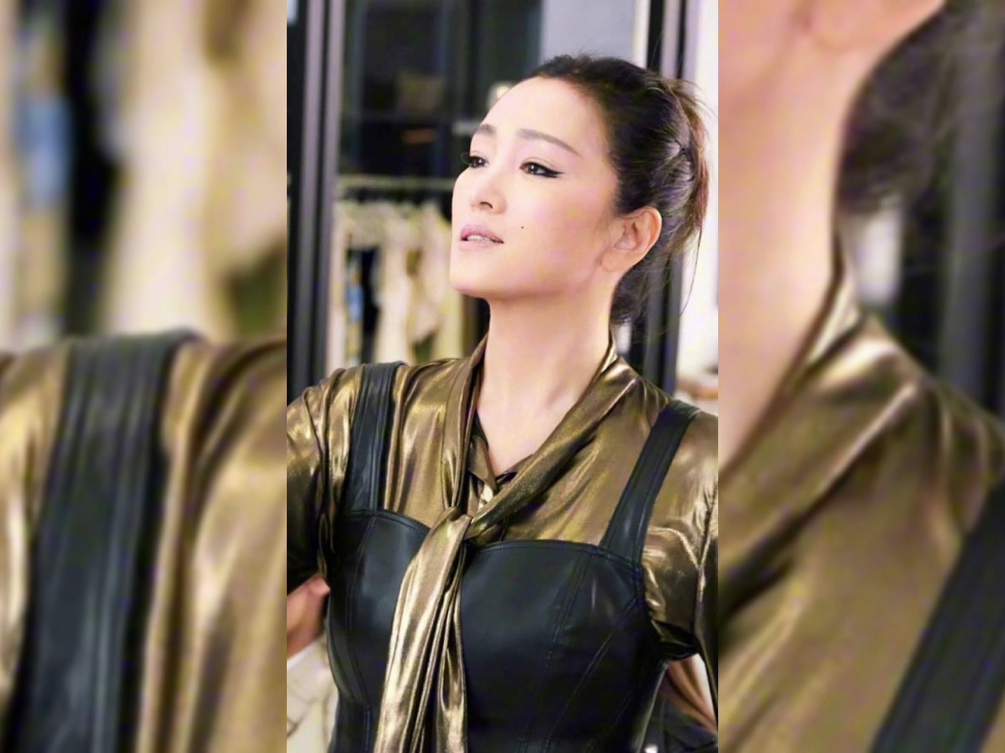 巩俐变身时尚主编拍大片 优雅干练气场全开