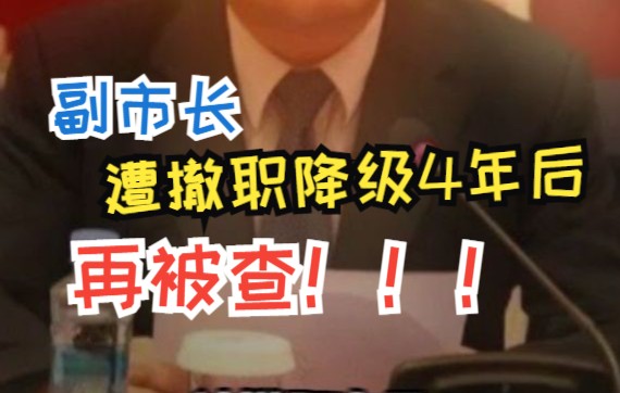 副市长遭撤职降级4年后,再被查哔哩哔哩bilibili