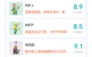 【虎扑评分】MBTI16型人格