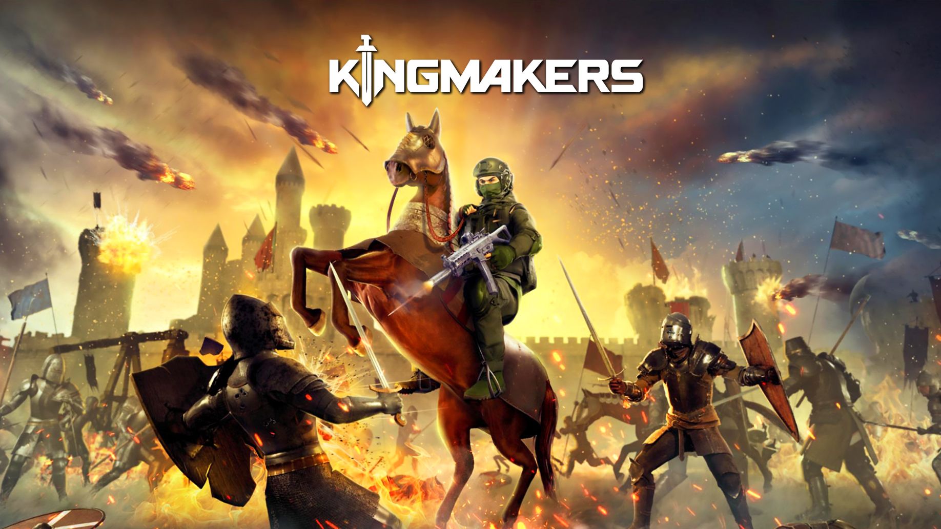 [图]现代热兵器碾碎重甲骑兵《Kingmakers》动作战斗+沙盒策略玩法，支持最多四人联机