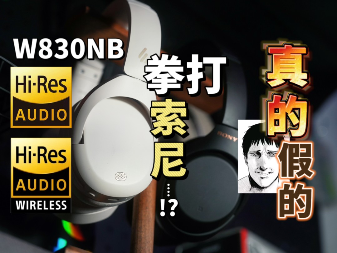 跳水旗舰与卷王新品谁会赢?实听头戴式降噪耳机漫步者W830NB对比索尼1000XM4哔哩哔哩bilibili