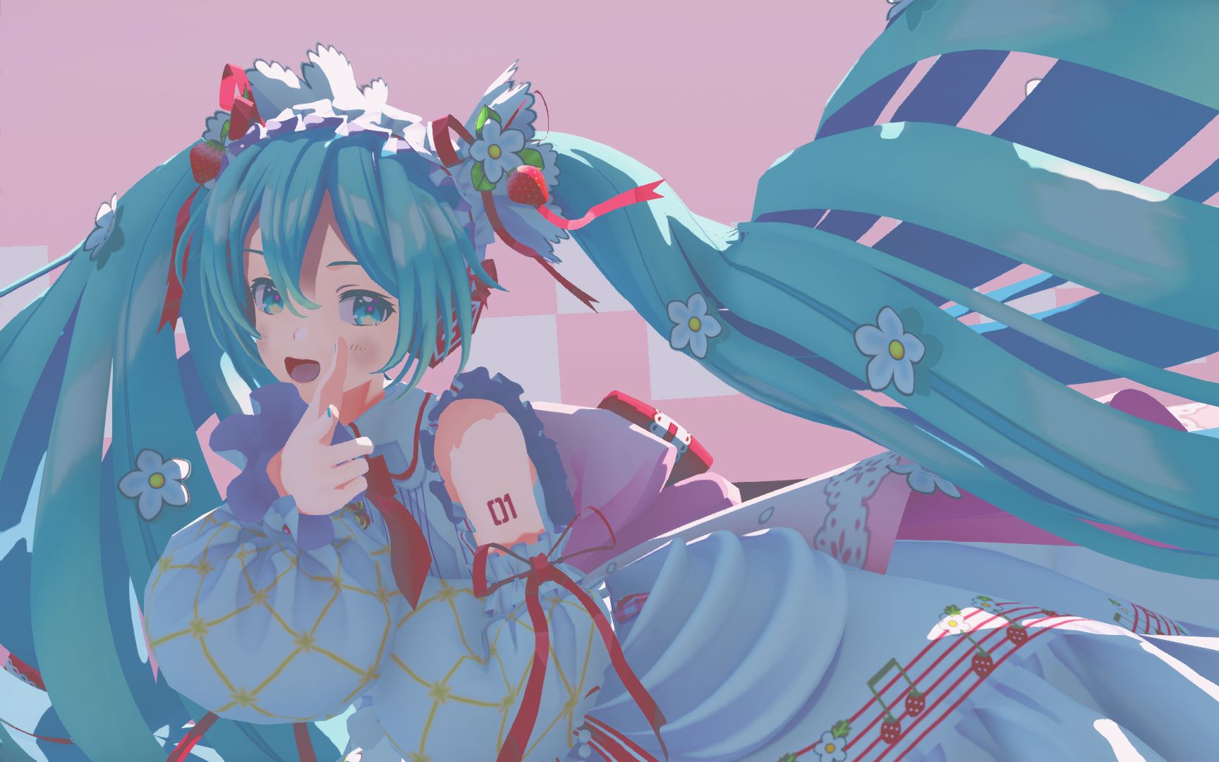 【初音mmd】莓miku的糖果色booo!_哔哩哔哩_bilibili