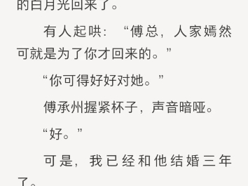 (完结)同学聚会上,傅承州出国深造的白月光回来了.有人起哄:“傅总,人家嫣然可就是为了你才回来的哔哩哔哩bilibili