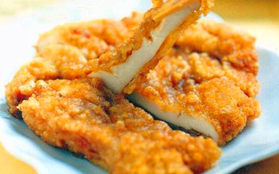 美味竹老师又大又酥脆的梅子粉炸鸡排
