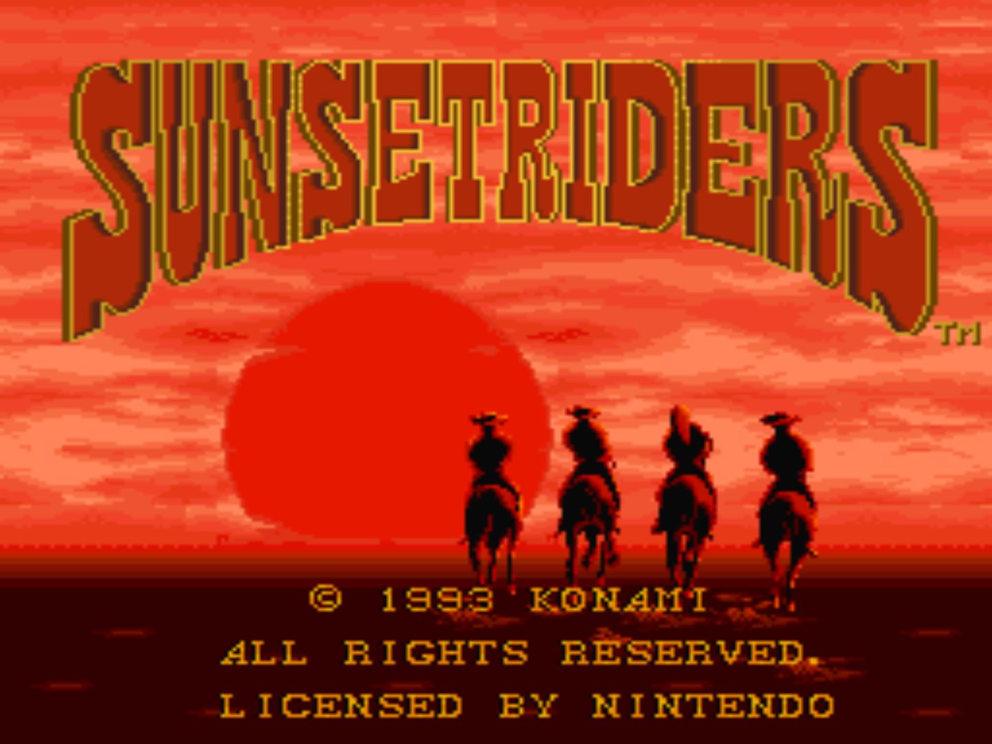 【任天堂:SNES、SFC】落日骑士(Sunset Riders)美版哔哩哔哩bilibili童年回忆