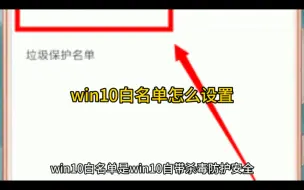 Descargar video: win10白名单怎么设置