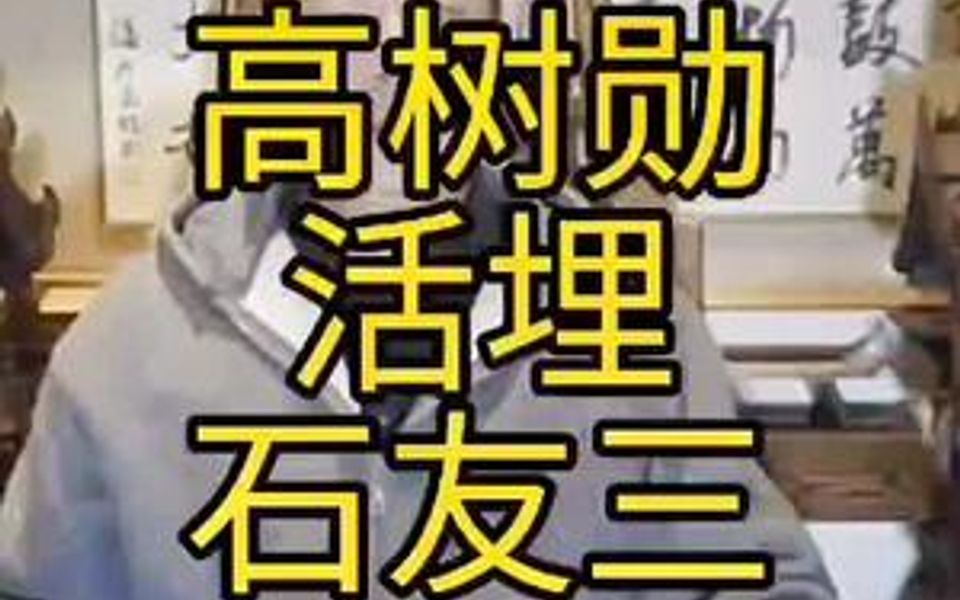 军长给司令活埋?为什么高树勋把石友三活埋了?哔哩哔哩bilibili