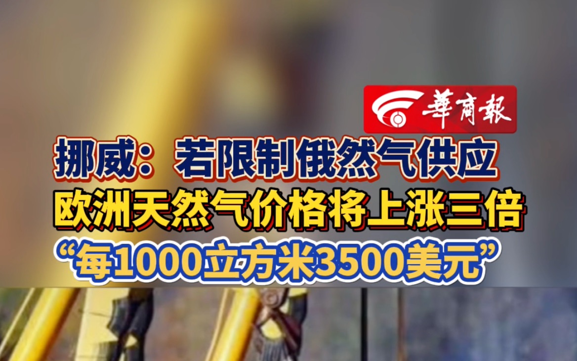 挪威:若限制俄然气供应 欧洲天然气价格将上涨三倍 “每1000立方米3500美元”哔哩哔哩bilibili