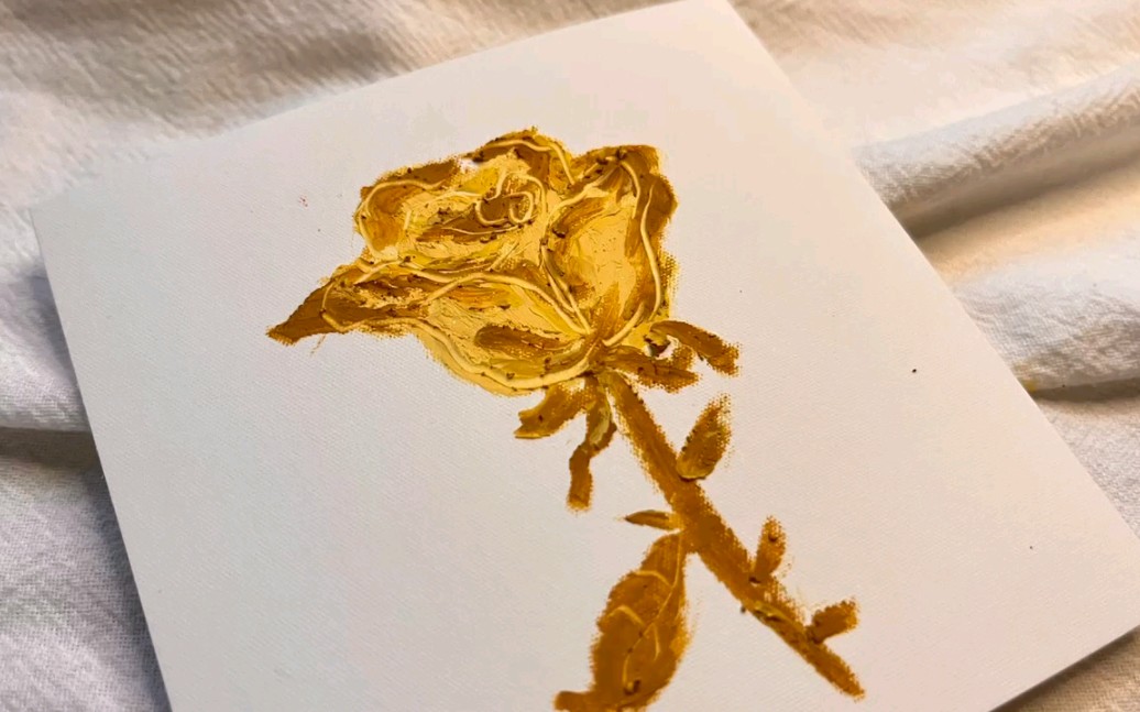 四宫格森系油画棒第二副,枯萎的花朵