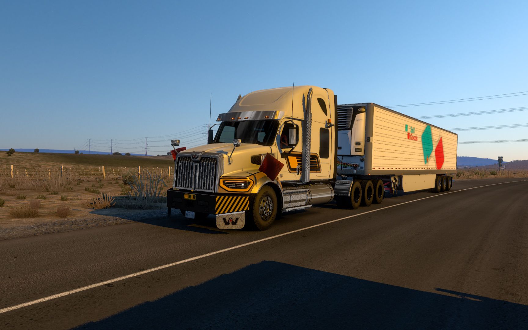 美国卡车模拟:开西部之星49x运输烟花