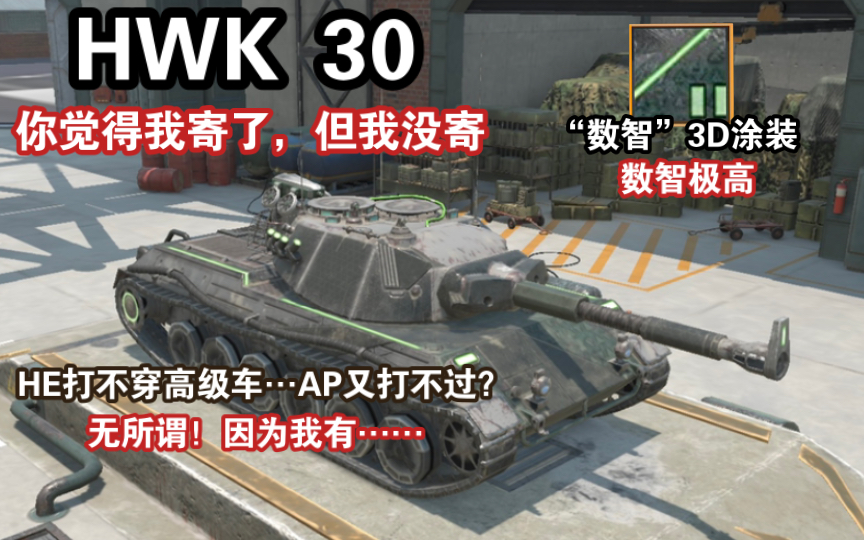 【WOTB】数智极高“HWK30”,真寄了?如果这个机制活到上线的话…(那还真不错)坦克世界闪击战