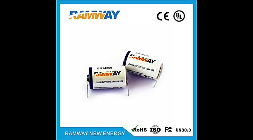 ER142503.6V锂亚硫酰氯电池1/2AA容量型1200mAh睿奕RAMWAY哔哩哔哩bilibili