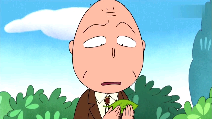 樱桃小丸子之爷爷怎么也吹不响这个树叶呢