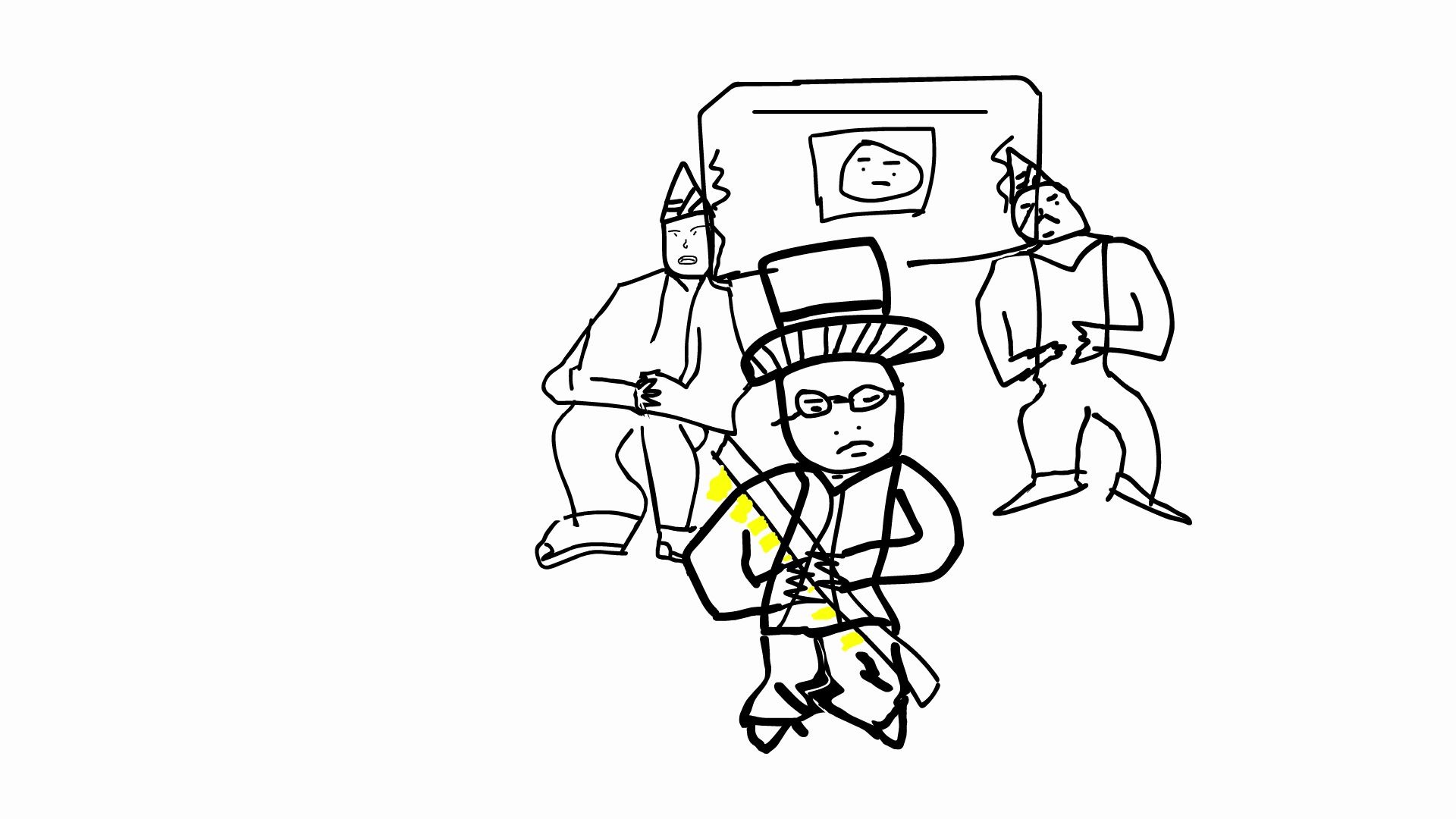 活动作品低配版线条抬棺