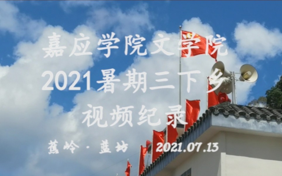 【嘉应学院】文学院2021暑期大学生志愿活动“三下乡”视频纪录哔哩哔哩bilibili