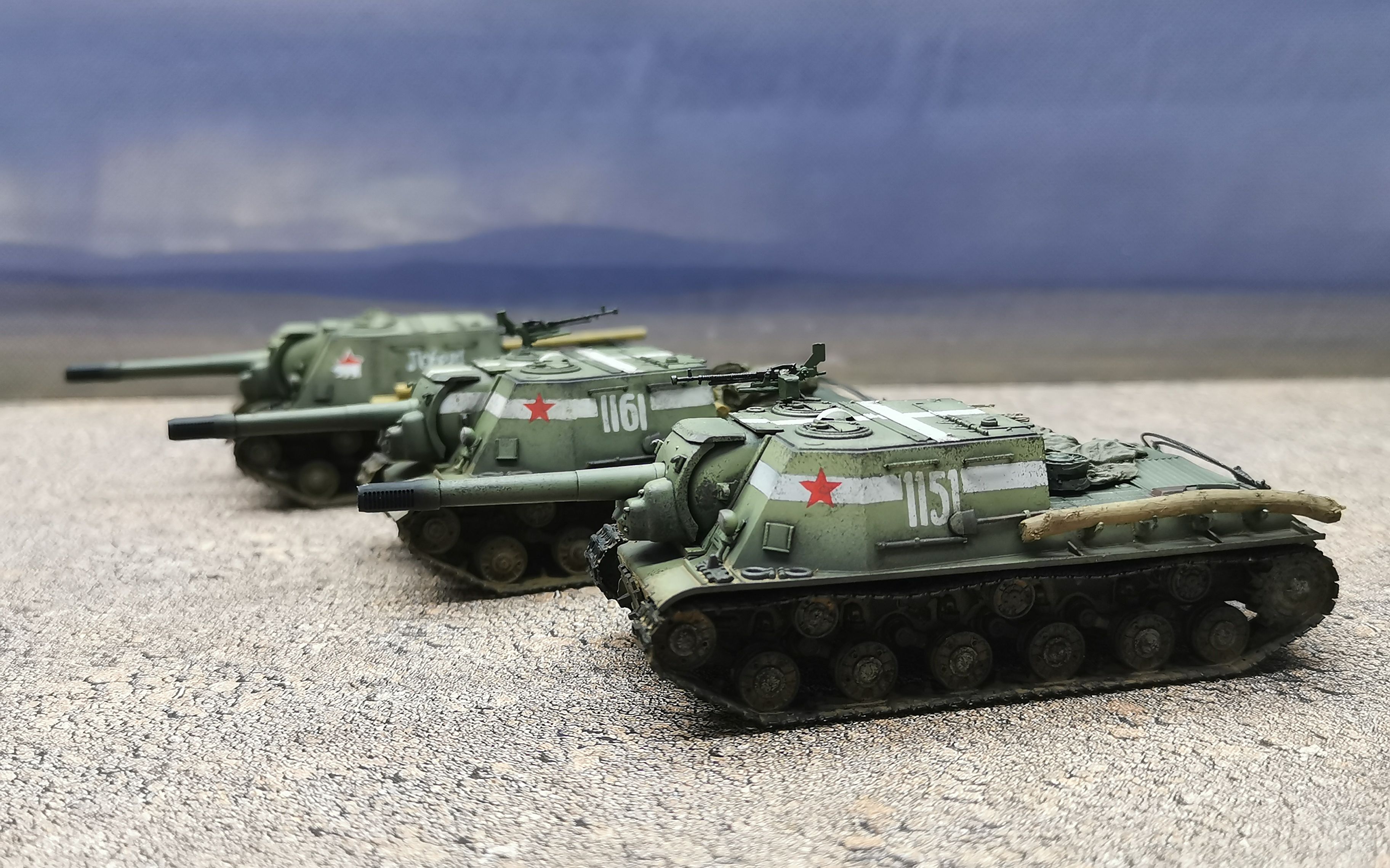 模玩分享-成品坦克第17期 六分仪 isu-152 自行火炮 1:72 pp系列