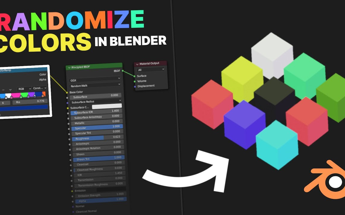 blender 随机色块是这样做的,这个要学的.哔哩哔哩bilibili