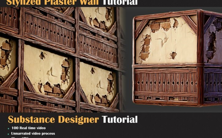 「学习鉴赏」Artstation  Substance Designer风格化陈旧墙体制作哔哩哔哩bilibili