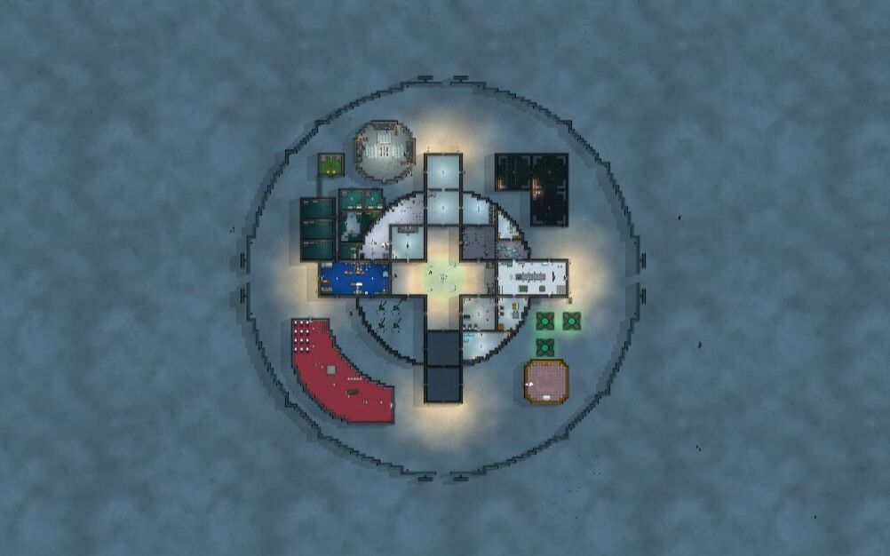 rimworld 延时摄影记录冰盖基地建成