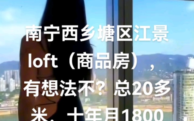 南宁西乡塘区江景loft(商品房),有想法不?总价20多米,十年月供仅1800哔哩哔哩bilibili