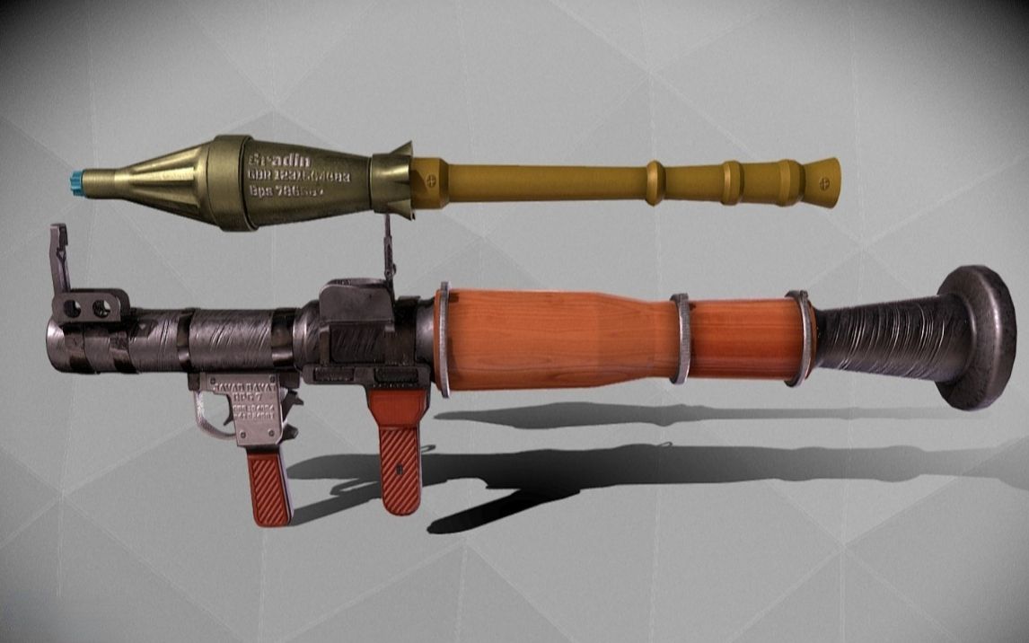 3d建模火箭筒,次世代pbr全流程制作教程(模型 uv 材质)